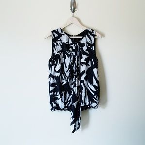 SoCa St. John Silk Black and White Tank